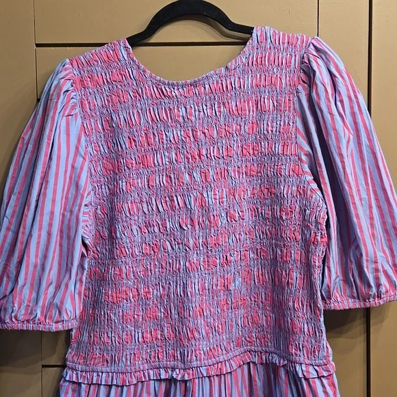 Damson Madder Bluebelle Shirred Mini Dress EU Size 20 /US 16 - Picture 9 of 13